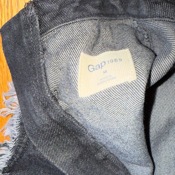 Black denim vest shirt GAP size M - Picture 6 of 8